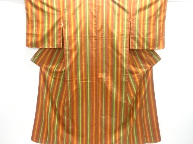 JAPANESE KIMONO / FUSHI TSUMUGI / UNUSED / WOVEN STRIPE